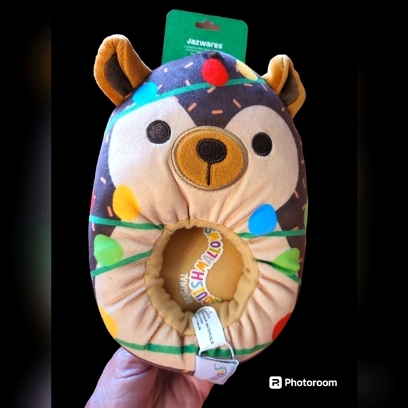 NWT Squishmallows Slippers 11/12 Christmas Hans Hedgehog kids - Picture 13 of 14